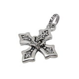 MEDIUM HARMONY CROSS PENDANT w/ CROWN & CZS