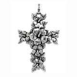 LARGE HIBISCUS CROSS PENDANT