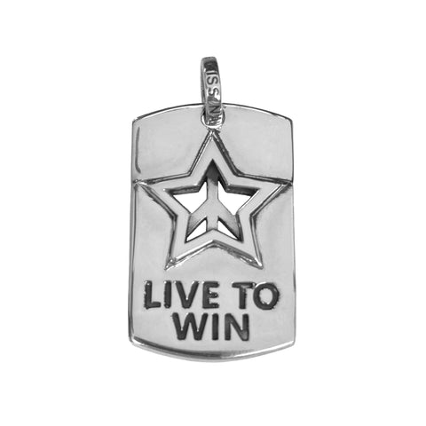 LIVE TO WIN DOG TAG PENDANT
