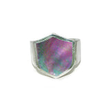 SHIELD RING w/ SEMIPRECIOUS STONES