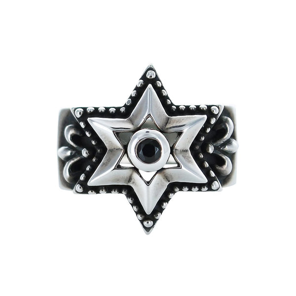TRELLIS STAR OF DAVID RING w/ CZ