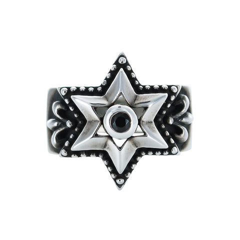 TRELLIS STAR OF DAVID RING w/ CZ