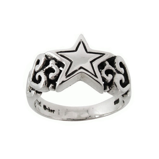 STAR HEART BAND RING