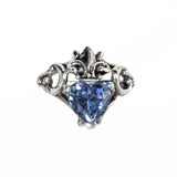CORONET HEART RING w/ CZ