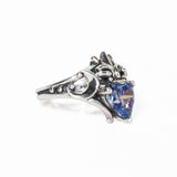 CORONET HEART RING w/ CZ