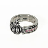 CROWN TRIPLE BAND RING w/ SAPPHIRES