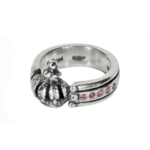 CROWN TRIPLE BAND RING w/ SAPPHIRES