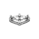 DELICATE TIARA RING w/ PAVÉ CZ BAND