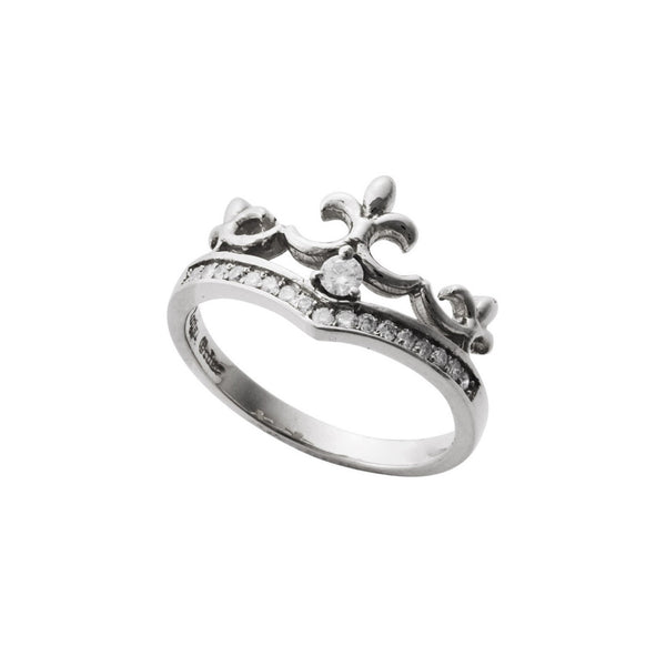 DELICATE TIARA RING w/ PAVÉ CZ BAND