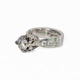 VERSAILLES RING w/ CENTER CZ & CZ SIDES