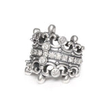 DOUBLE TIARA RING w/ CZs