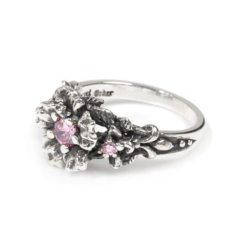 KAUAI HIBISCUS & PLUMERIA RING w/ CZs
