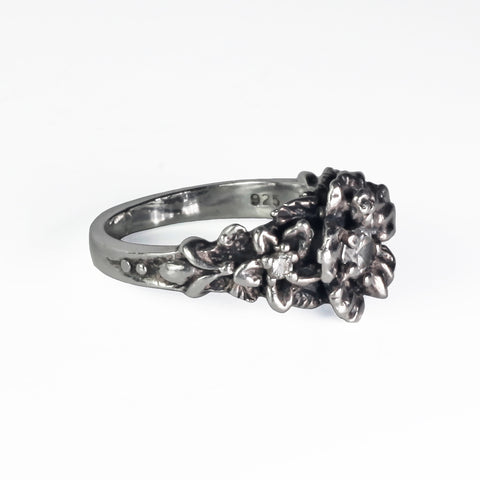 KAUAI HIBISCUS & PLUMERIA RING w/ CZs