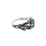 HILO TRIPLE PLUMERIA RING w/ CZs