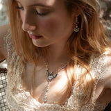 CORONET WINGED HEART ROSARY w/ CZ