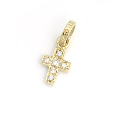 CROSS PENDANT w/ RO JUMPRING w/ DIAMONDS