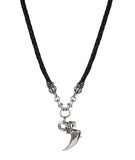 LEATHER HARLEQUIN NECKLACE w/ POISON CLAW LOCKET