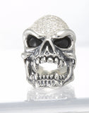 GORGEOUS SKULL RING w/ CZ AND PAVE CZ