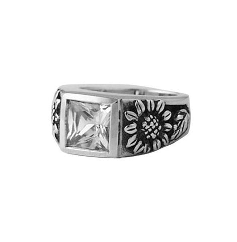 SUNFLOWER RING w/ CZ