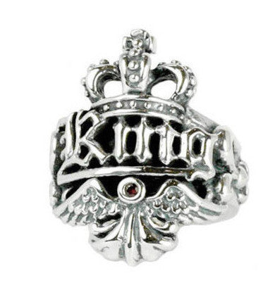 KING CROWN RING w/ CZ