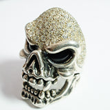 GORGEOUS SKULL RING w/ CZ AND PAVE CZ