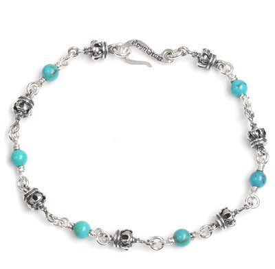 SMALL CROWN BRACELET w/ TURQUOISE