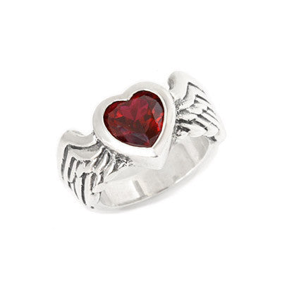 WINGED HEART RING
