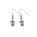 MINI PIT BULL EARRINGS w/ PRECIOUS STONE EYES