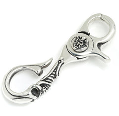 小物 silver925 key chain 925 Sterling Silver Huge Heavy Armor Keychain Mens Biker