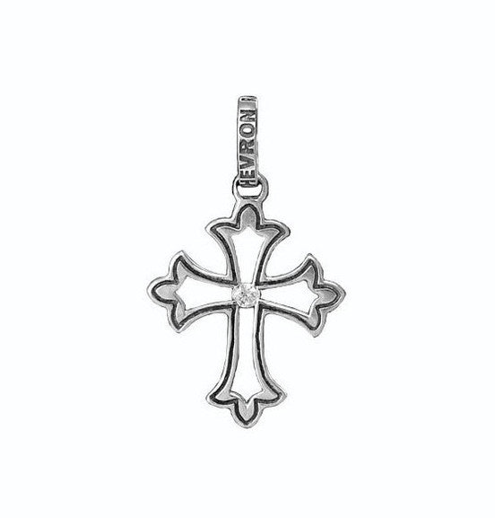 ロイヤルオーダー　LARGE CROSS with CROWN Royal Limited Silver Plated Cross w Clear Crystal Jewels 10