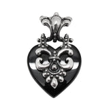 FLEUR-DE-LYS HEART FINIAL PENDANT