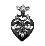 FLEUR-DE-LYS HEART FINIAL PENDANT