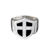 SERPICO SHIELD and CROSS RING w/ ONYX