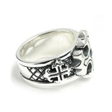 TRIPLE CROSS RING w/ ONE PRECIOUS STONE