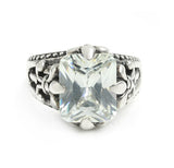 CORONET FLEUR DE LIS SQUARE RING