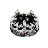 FLEUR DE LIS CROWN RING w/ PRECIOUS STONES