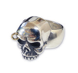 SILENT SKULL RING w/ GOLD RING IN BROW