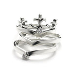 DELICATE TIARA RING w/ SINGLE DIAMOND