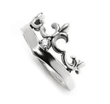 DELICATE TIARA RING w/ SINGLE DIAMOND