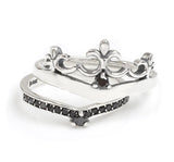 DELICATE TIARA RING w/ SINGLE DIAMOND