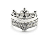DELICATE TIARA RING w/ SINGLE DIAMOND