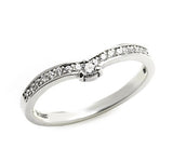 DELICATE TIARA BAND RING w/ PAVÉ CZ BAND