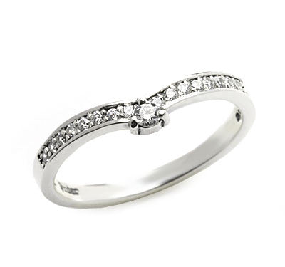 DELICATE TIARA BAND RING w/ PAVÉ CZ BAND