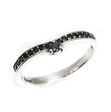 DELICATE TIARA BAND RING w/ PAVÉ CZ BAND