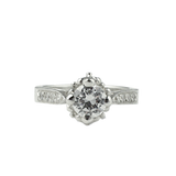 CATHEDRAL RING w/ CZ AND CZ BASE