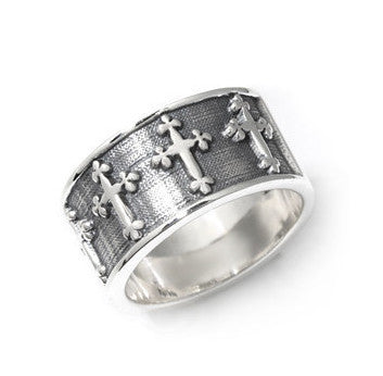 REPEATED CROSS BAND RING