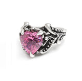 FLEUR VINE RING w/ HEART CZ