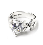 VAMP HEART RING w/ CZ