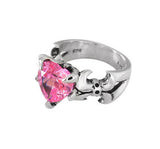 VAMP HEART RING w/ CZ