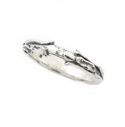 TINY LILY BAND RING w/ CZ